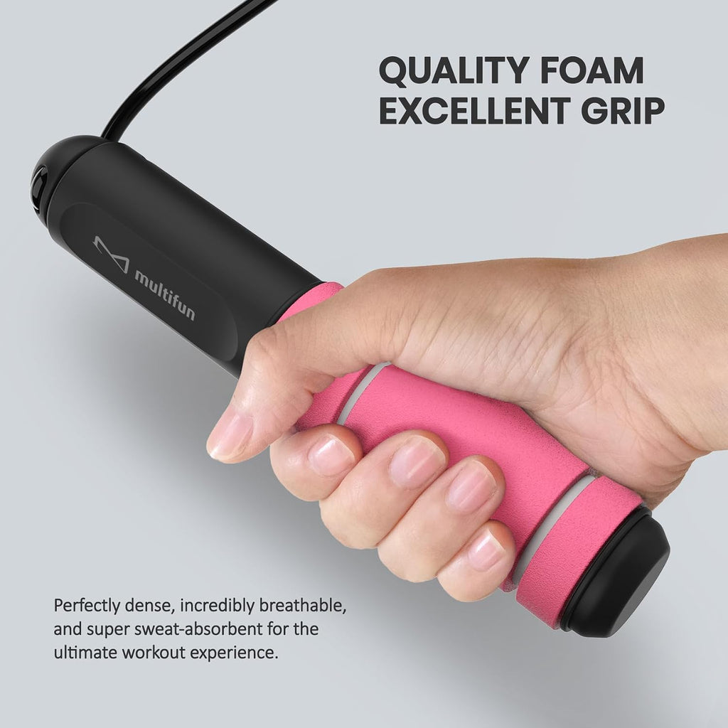 Digital Jump Rope with Smart Counter & Timer - Adjustable Speed Skipping Rope for Fitness, Weight Loss, Boxing, MMA