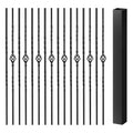 30-Pack Iron Balusters for Staircase Interior, Basket & Twist Design