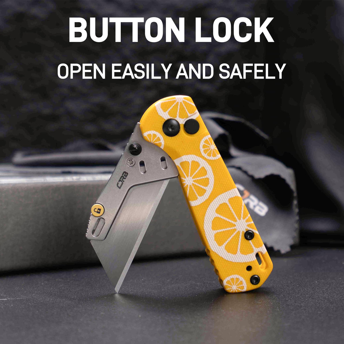 CJRB Boxer Folding Utility Knife Box Cutter with 10PCS Razor Blades