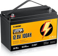 12V 100Ah LiFePO4 Lithium Battery Group 31 with Built-in 100A BMS | 15000 Deep Cycles, Lightweight Lithium Iron