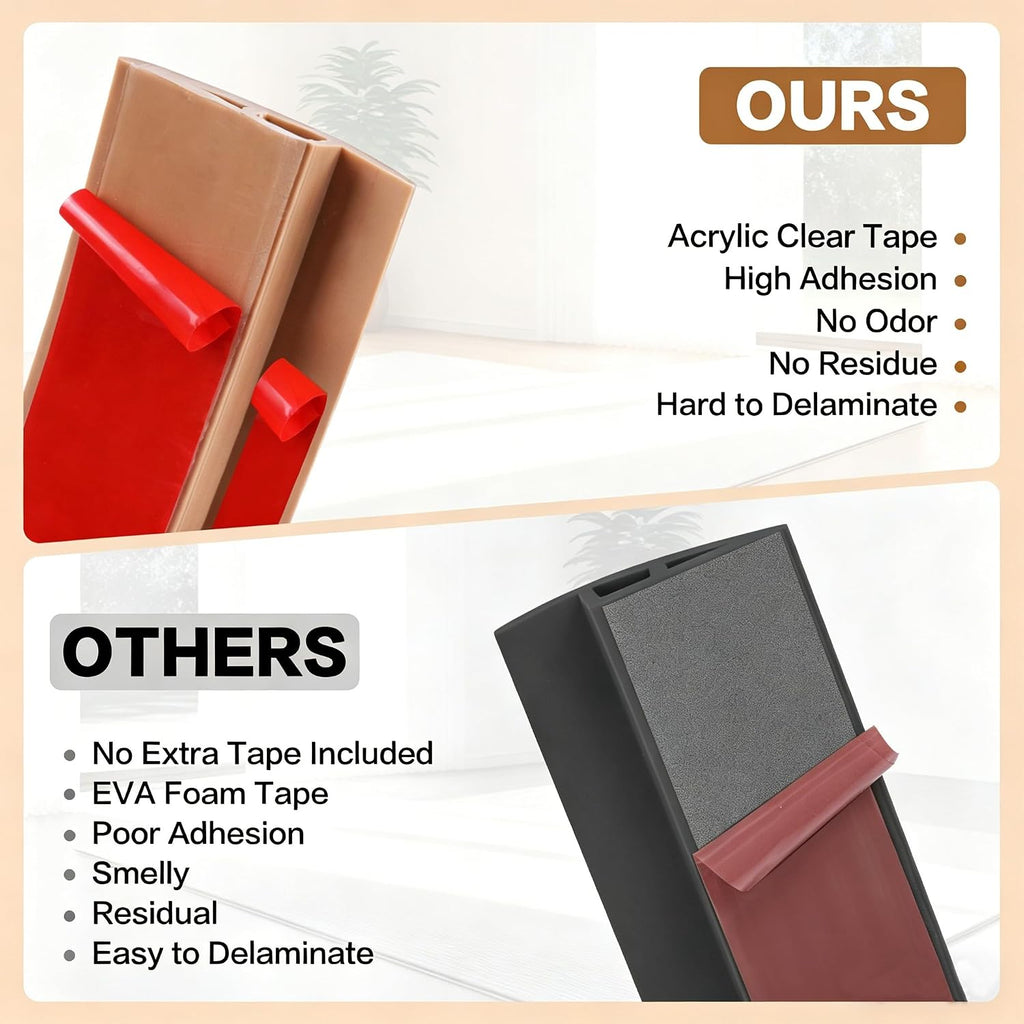 Floor Transition Strip Vinyl Door Threshold Ramp Self Adhesive Carpet Edging Strip Doorway Edge Trim, Overlap Edge
