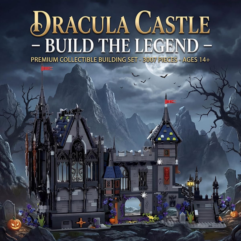 Gothic Dracula Castle - Building Block,3007 PCS Model for Adults 14+