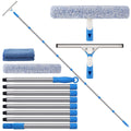 10 Feet Long Squeegee Window Cleaner Tool for Outdoor High Windows
