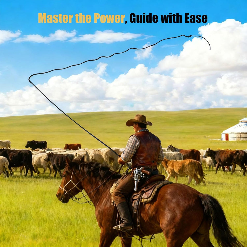 Horse Lunge Whip for Training,5.9 Feet Long Stick with 6.3 Feet Drop, Detachable in 2 Sections – Equestrian Riding &