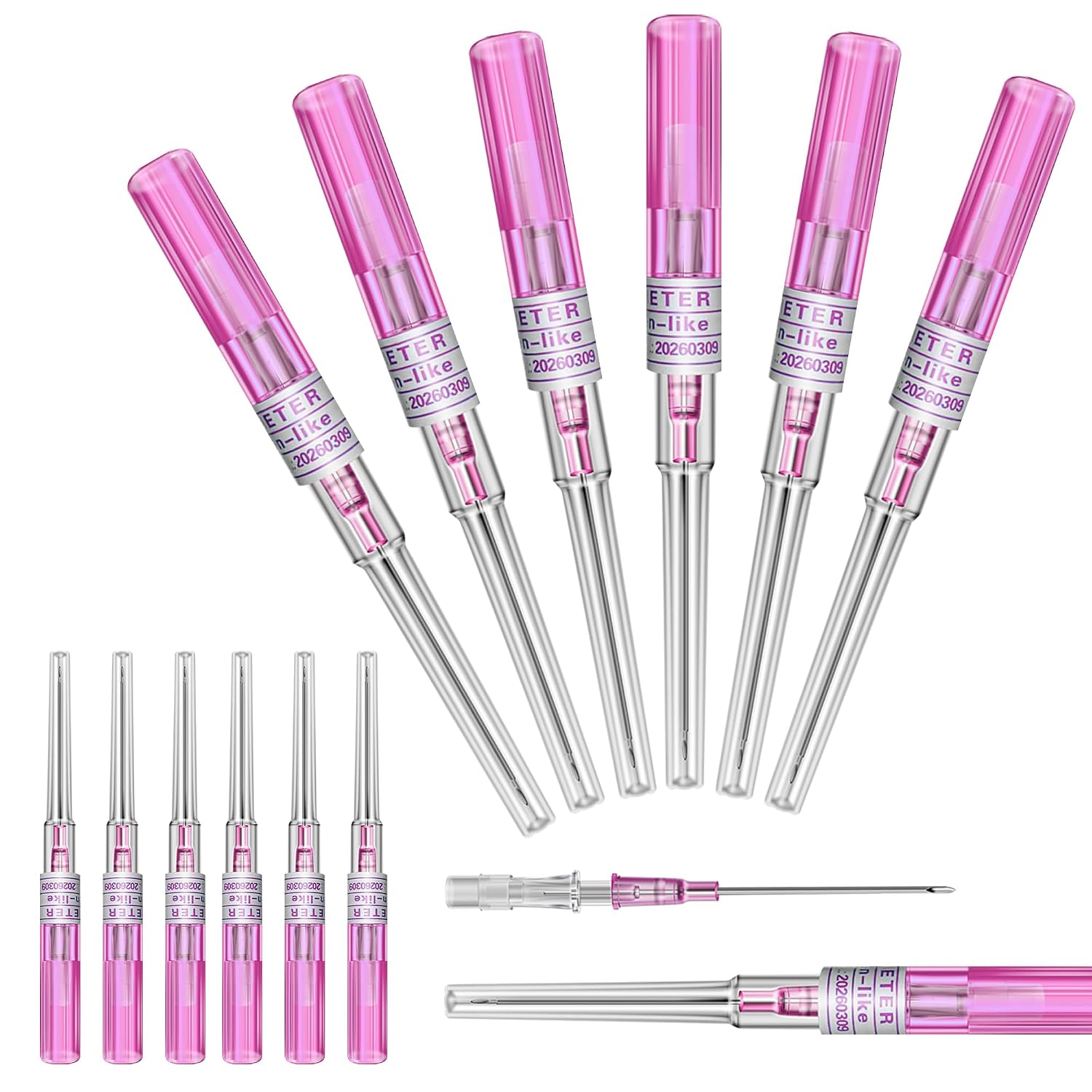 20G Catheter Piercing Needles 6Pcs Hollow Needles for Body Jewelry
