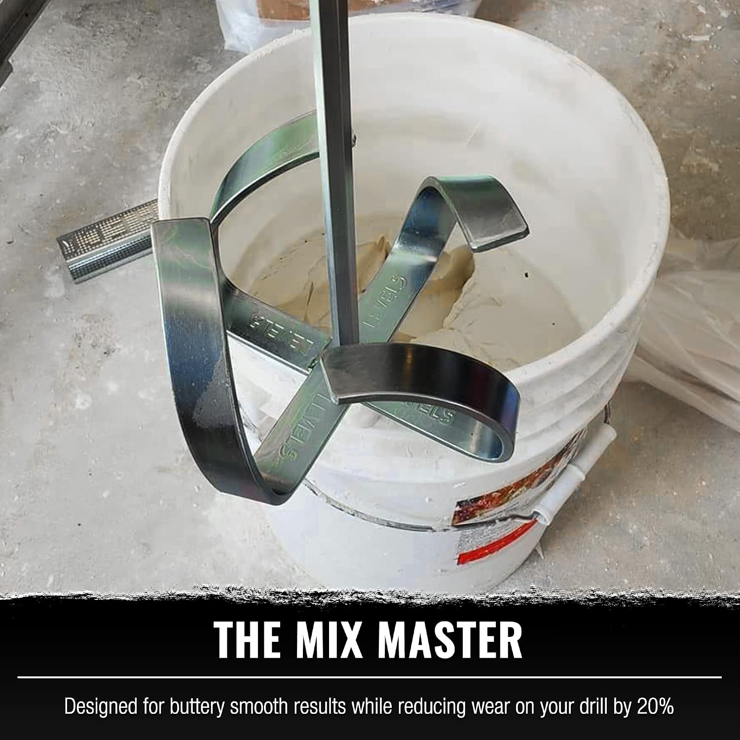 Drywall Mud Mixer - LEVEL5 | 32" Shaft 5" Head | Pro-Grade | Extra Long Drill Attachment Paddle | 5-291