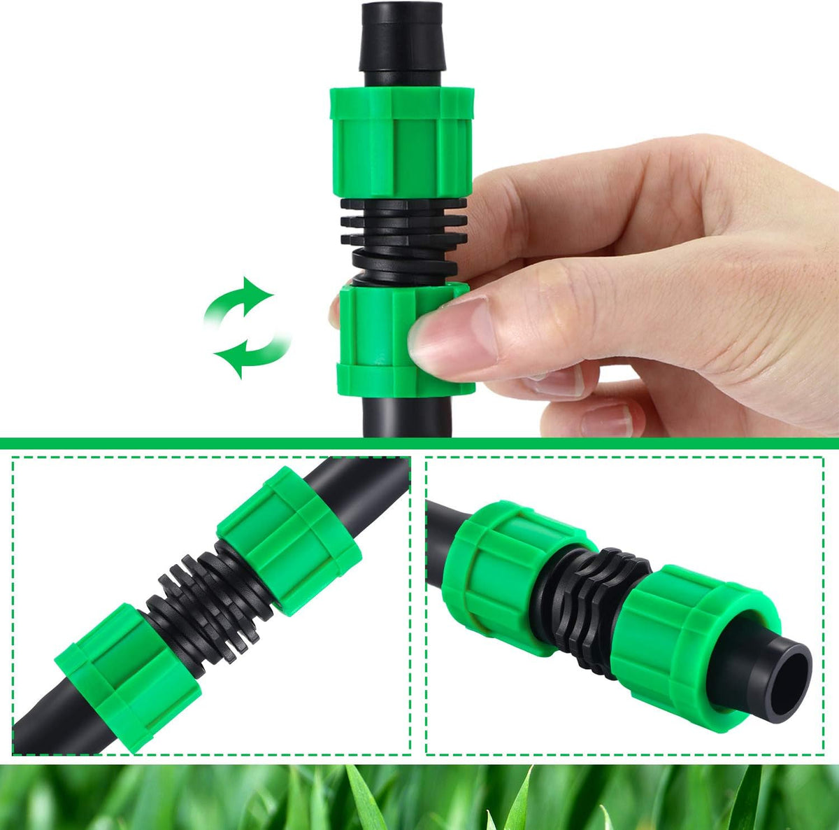Hotop 12 Pieces 5/8 Drip Irrigation Coupling
