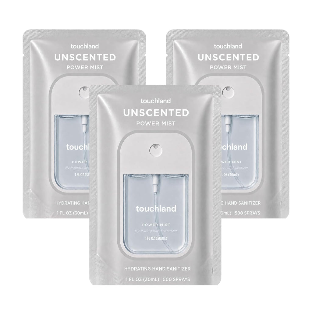 Unscented Hydrating Hand Sanitizer Spray, 3 Pack Travel Size