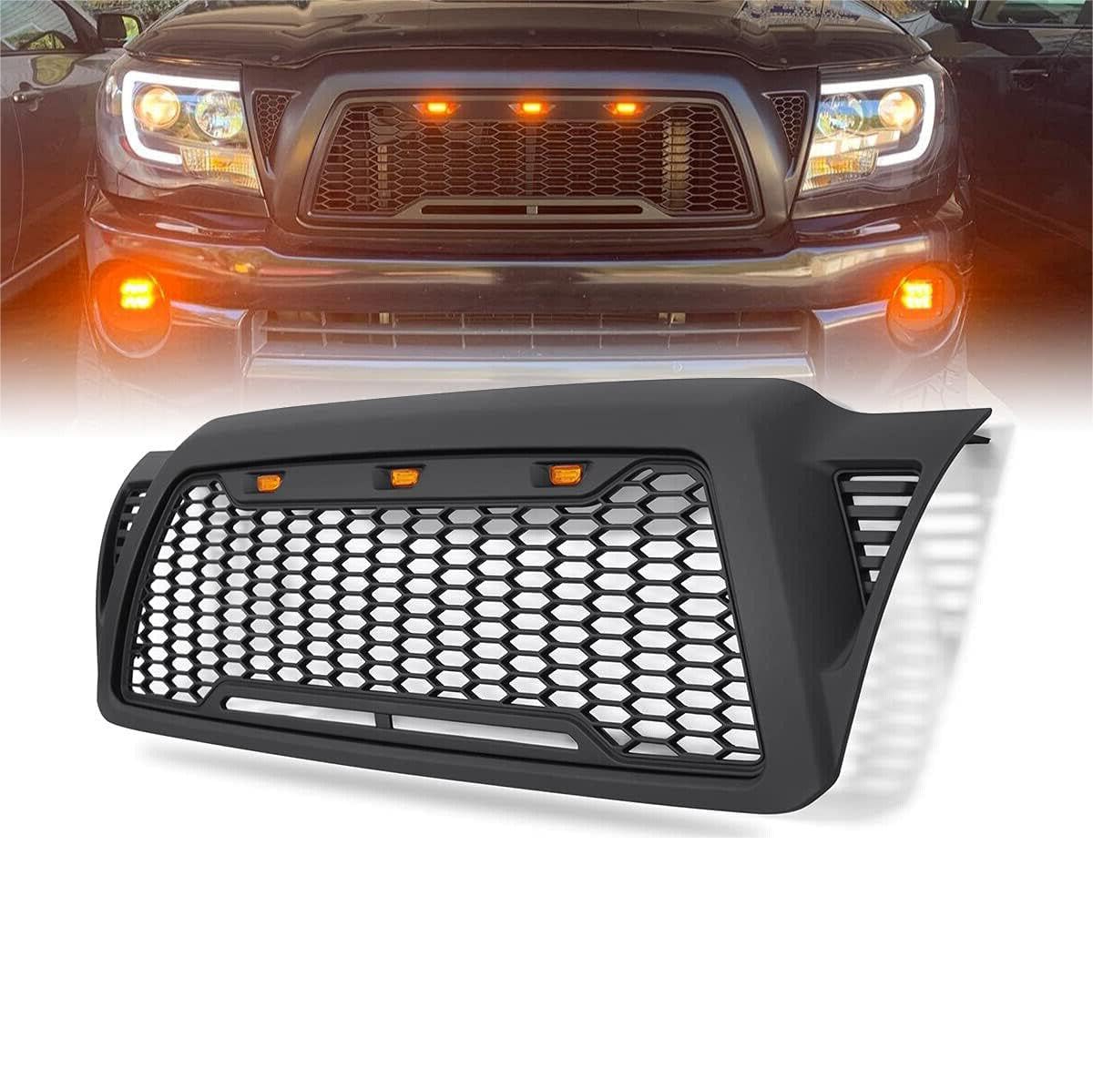 Car Front Grille Black Mesh Grill Guards Compatible for 2005-2011 Tacoma