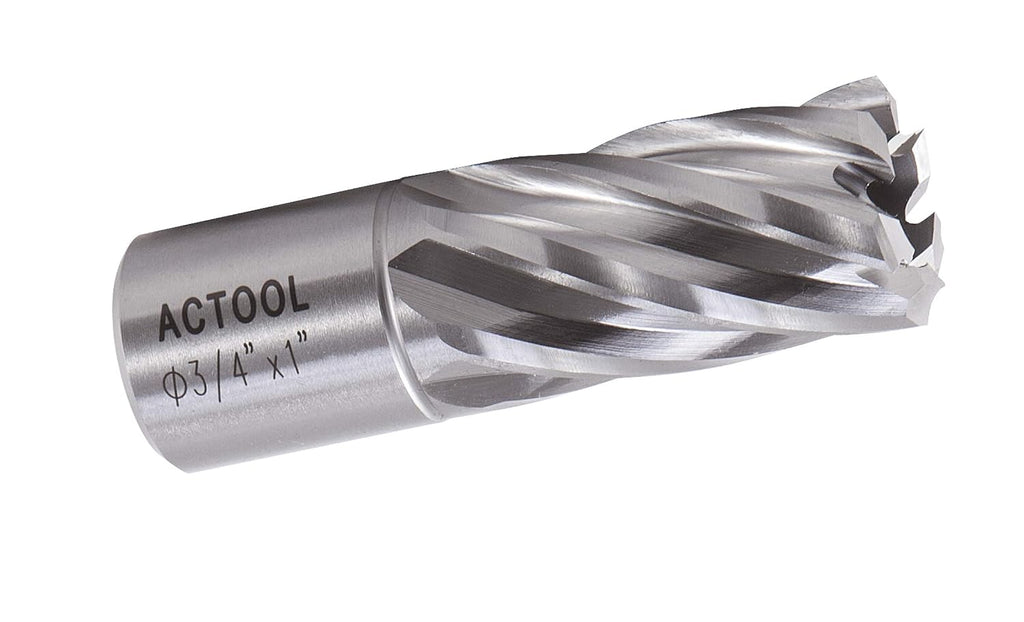 3/4" Diameter × 1" Depth of Cut HSS ANNULAR Cutter with 3/4'' Weldon Shank