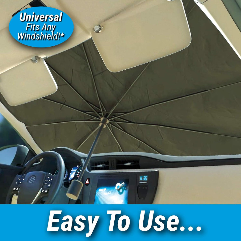 Brella Shield by Arctic Air, Car Windshield Sun Shade, One-Size (31x57"), As Seen on TV