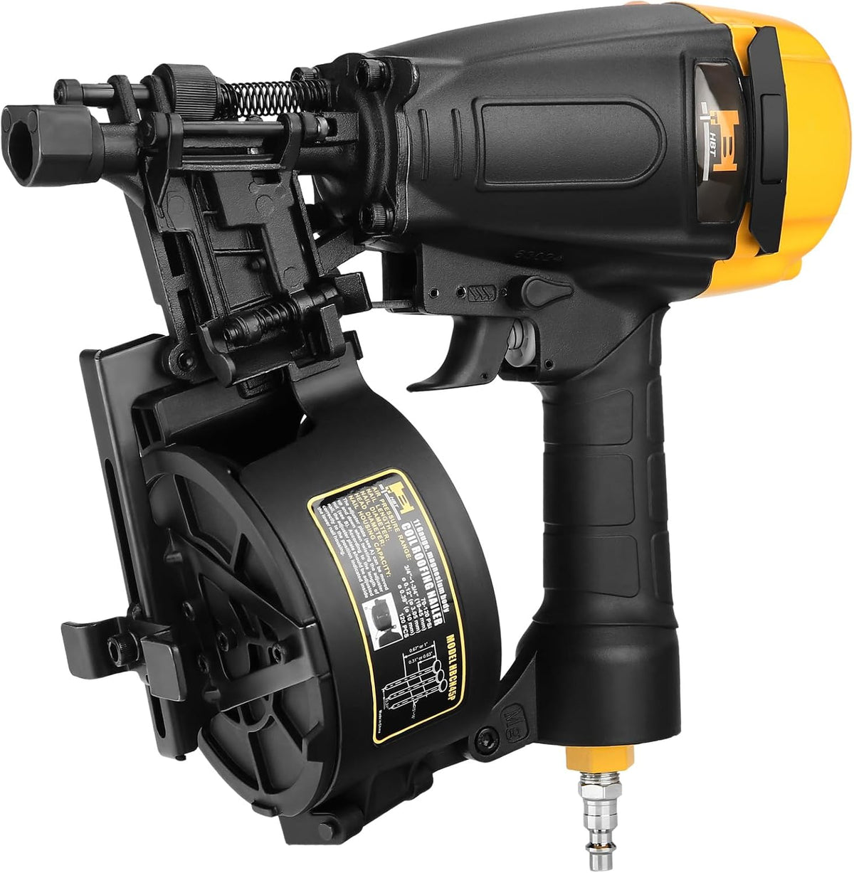 HBCN45P 7/8" to 1-3/4" Coil Roofing Nailer with Magnesium Housing 11 GA Roofing Nail Gun