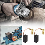 Micro Traders 2 Pairs Carbon Brushes with Spring Connector Multifunctional Sanding Machine Motor Replacement Part Compatible with Dewalt DWE315 DWE314 Power Tool Accessories