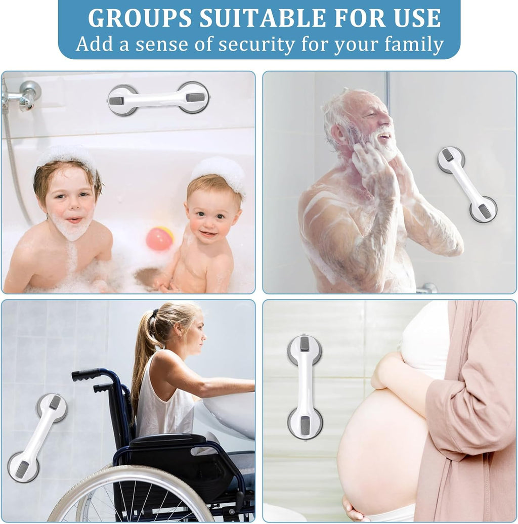 Shower Handle 1 Pack Grab Bars for Bathtubs & Showers, 12 inch Grab Bars for Bathroom with Strong Hold Suction Cup
