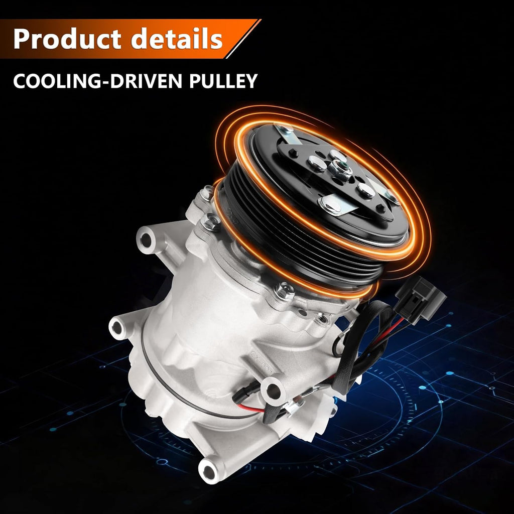 Air Conditioner AC Compressor with A/C Clutch for 2002-2005 Civic 1.7L