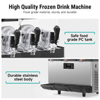Commercial Slushy Machine, 45L Triple Tank Margarita Maker