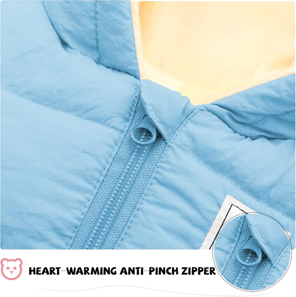 Baby Clothes Cute Infant Toddler Snowsuit Warm Newborn Boy Girl Winter Coats Hooded Zip Jumpsuit
