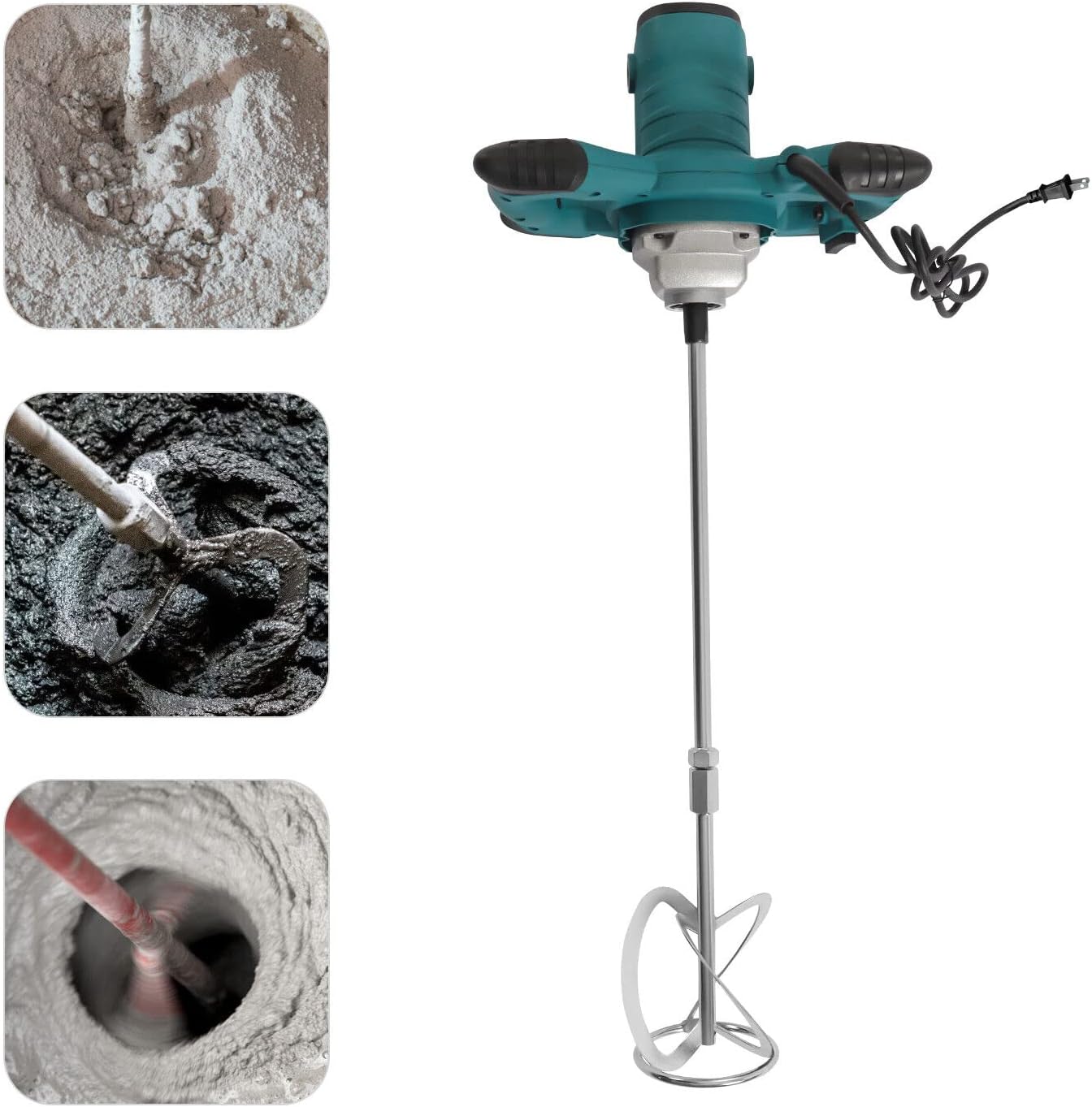 Concrete Cement Mixer Drill, 6 Speed 2100W Electric Handheld Paint Mixer Stirrer 800rpm/min Concrete Mixer Tools for