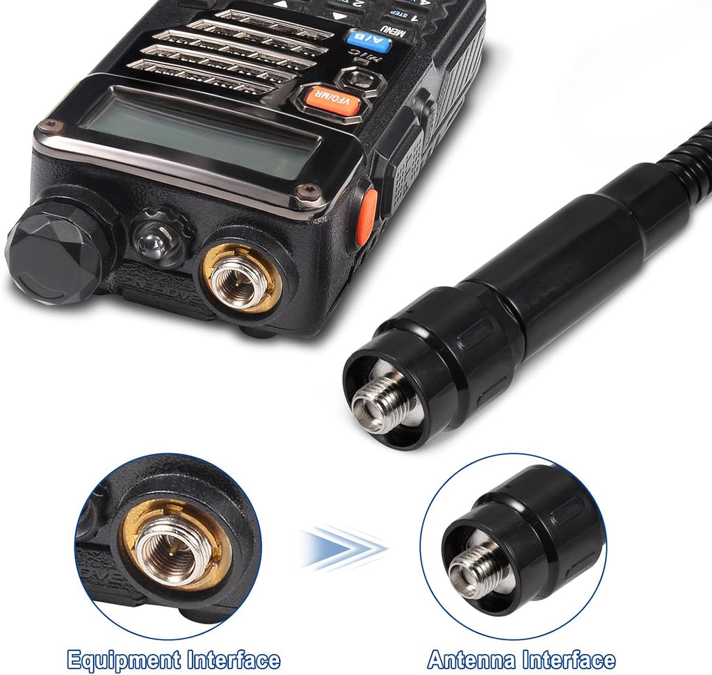 High Gain Amateur Ham Radio Antenna VHF UHF 136-174mhz 400-520mhz | Walkie Talkie CS Tactical Gooseneck Antennas