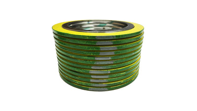Sterling Seal 90003316GR300X12 316L Stainless Steel spiral Wound Gasket with Flexible Graphite Filler, for 3" Pipe, Pressure Class 300# (QTY: 12) , green Band with Grey Stripes (Pack of 12)