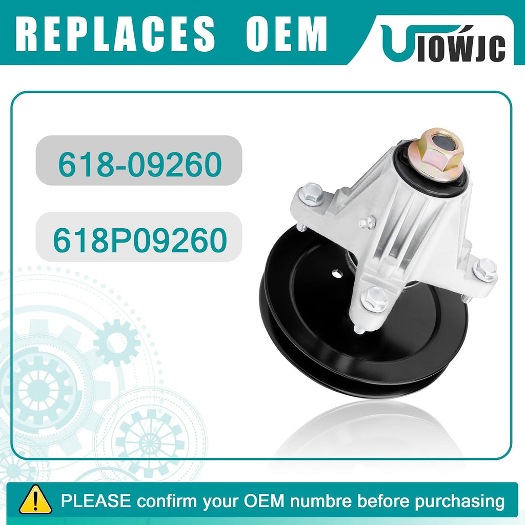 42" Inch 618p09260 618 09260 Lawn Mower Spindle Assembly Fit for Troy Bilt Mustang Z42 Craftsman Z5200 Cub Cadet ZT1 ZTS1 42 Zero Turn Mower Deck Replacement Parts 618-09260 61809260 (2 Pack)