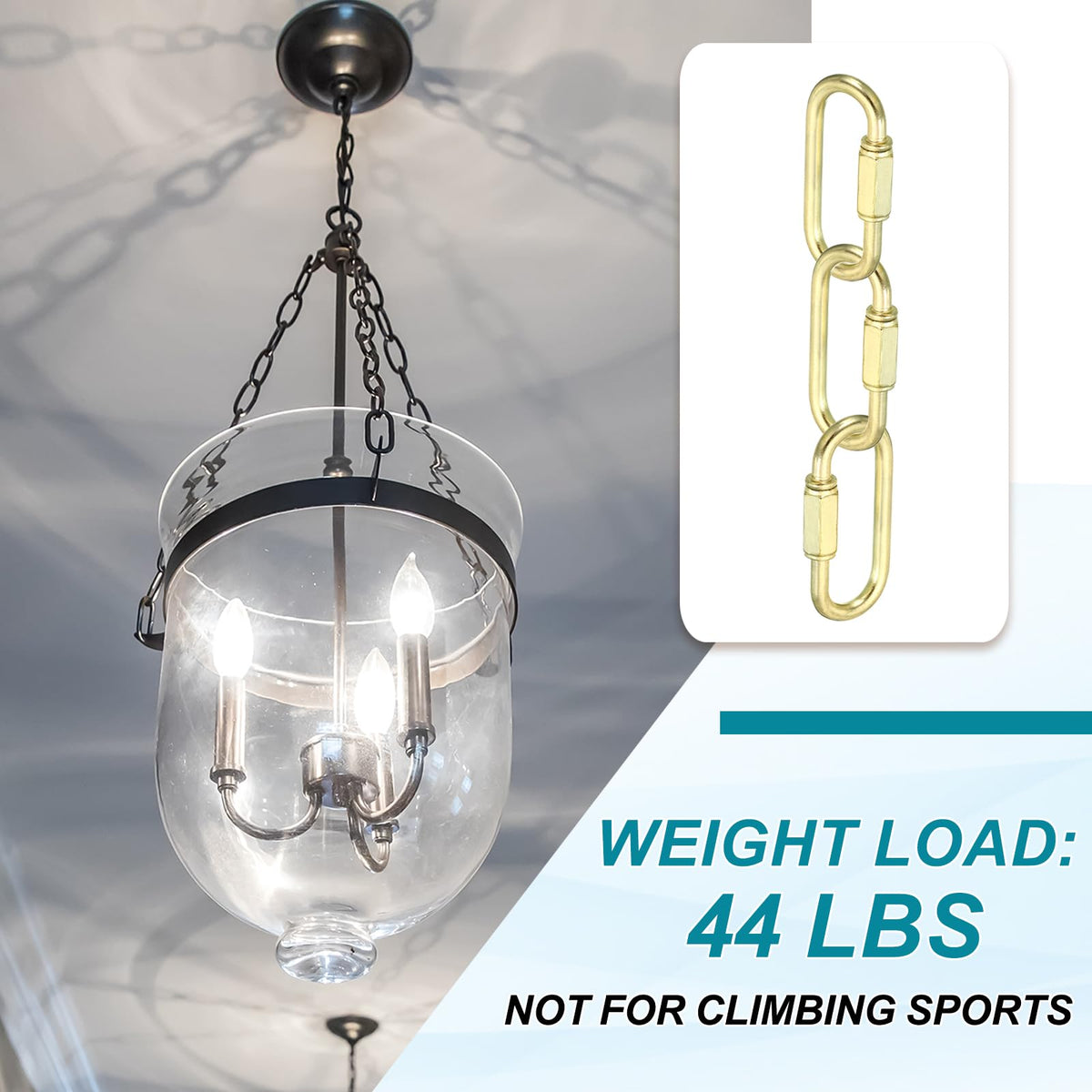MECCANIXITY Chain Connectors 4mm Thick Pale Gold 3Pack
