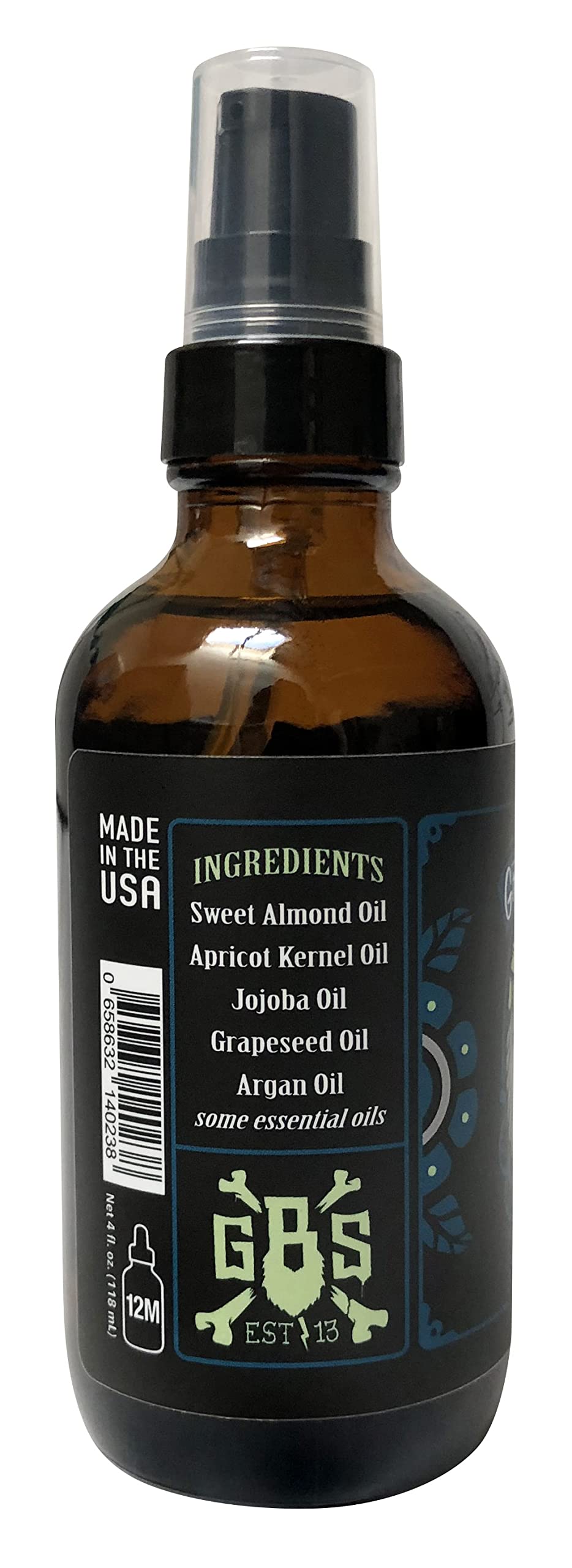 Leather/Cedar-wood scent Beard Oil 4 oz. BIG BOTTLE