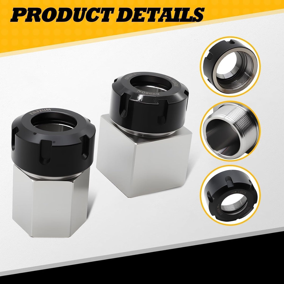ER-32 Collet Chuck Block Set of Square and Hex Workholding Holder