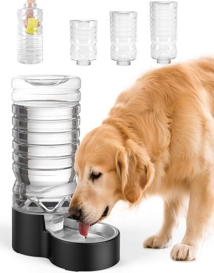 2.5 Gallon Automatic Dog Water Dispenser【Wide Mouth for Easy Hand-in Cleaning】【Removable Stainless Steel Bowl】
