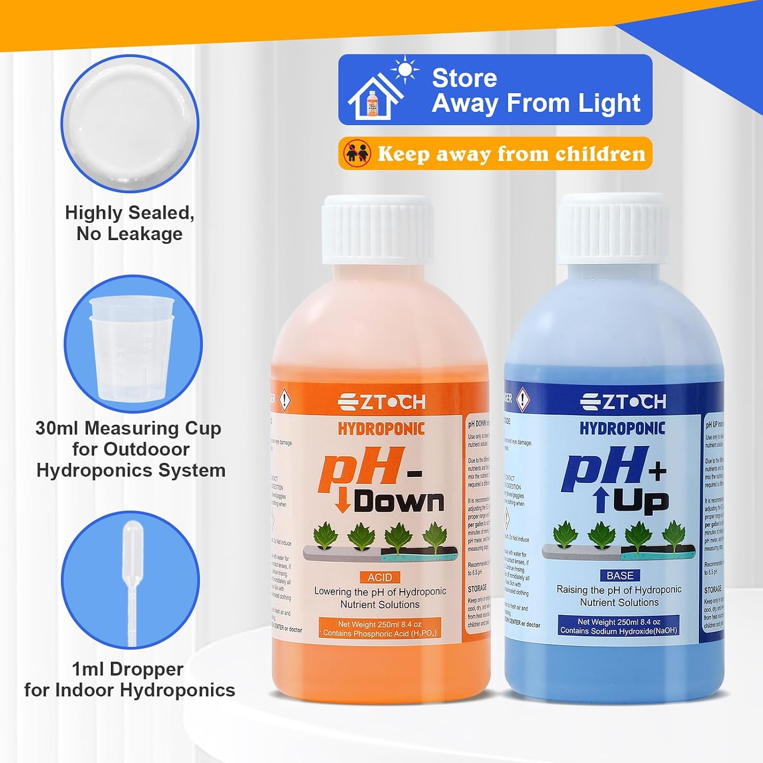 pH UP and Down for Hydroponic Plants, Adjust the pH Balance | Reservoir Water and Nutrient Solutions in Hydroponics