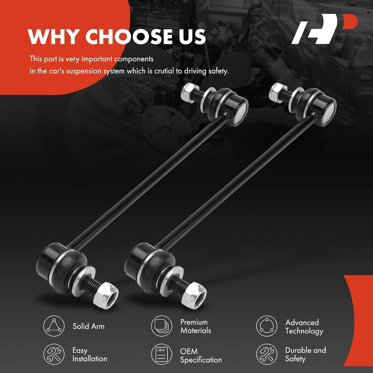 A-Premium Front Sway Bar Link Stabilizer Bar Link, Compatible with Toyota