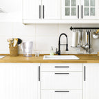 Matte Black Cabinet Square Pulls Handles, 7-1/2 Inch, 30 Pack
