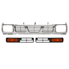 ALMULOO Grille w/Turn Signal Light Bezel Compatible with 1996-1997 Nissan