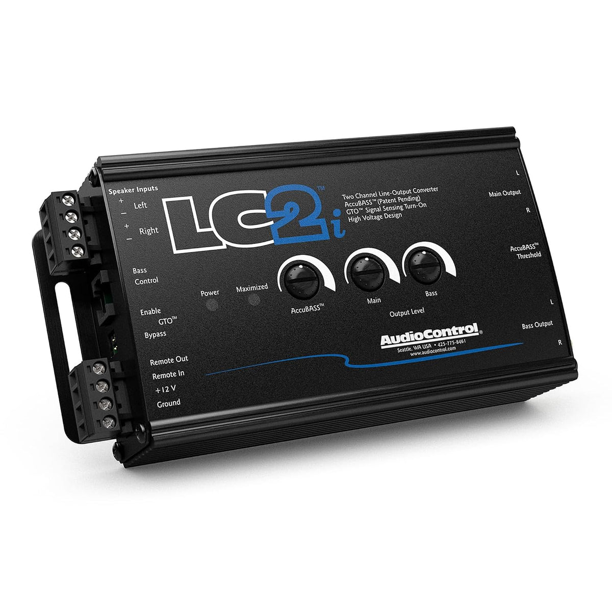 LC2i 2-Channel Line Output Converter with AccuBASS for Adding Subwoofers, Amplifiers to Factory Car Audio Receiver