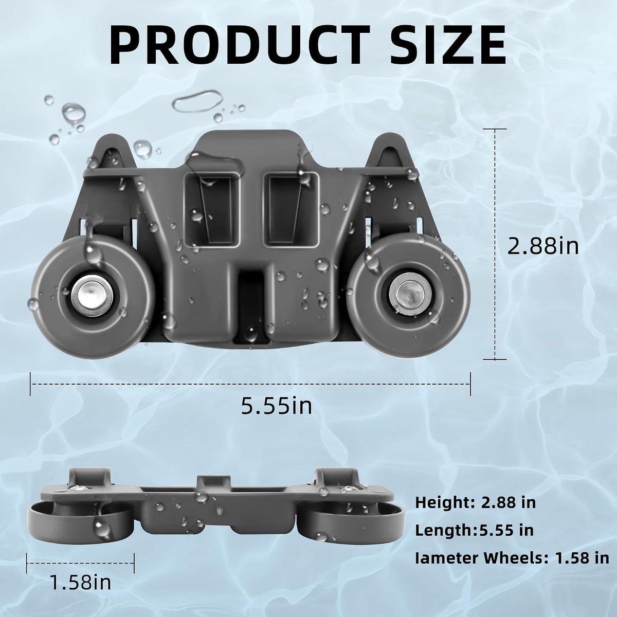 W10195416 Dishwasher Wheels Lower Rack Fit for Ken-more Whirl-pool