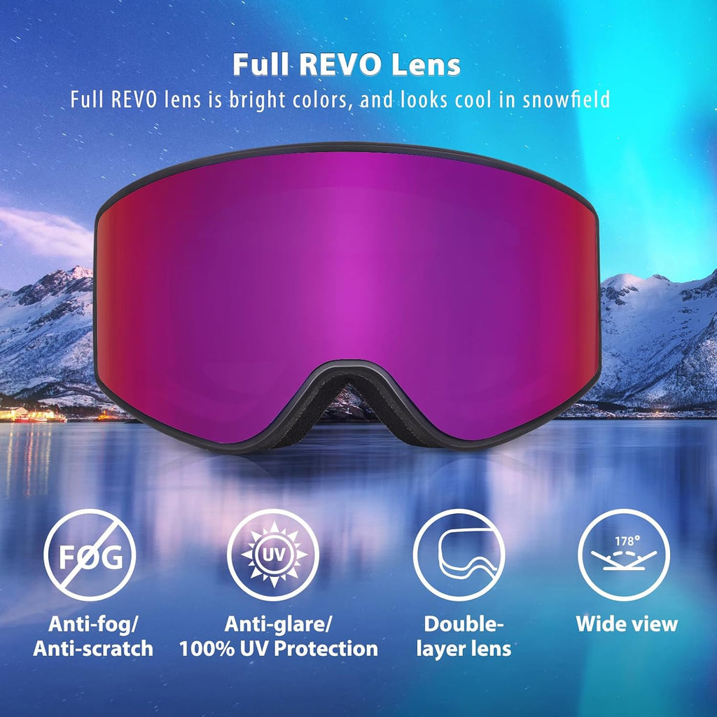 Ski/Snowboard Goggles Parent-child Snow Goggles Over Glasses for Men, Women Youth Kids