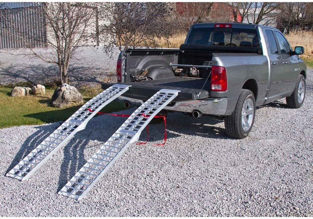 7' 5" ATV Loading Ramps, 3,000 lb, for Pickup Truck Bed/Trailer, Black Widow