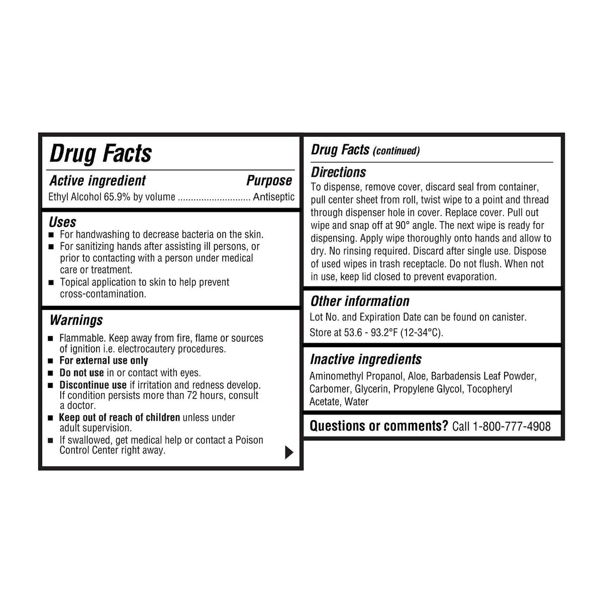 Instant Hand Sanitizing Wipes, 5 1/2 in x 7 9/10 in