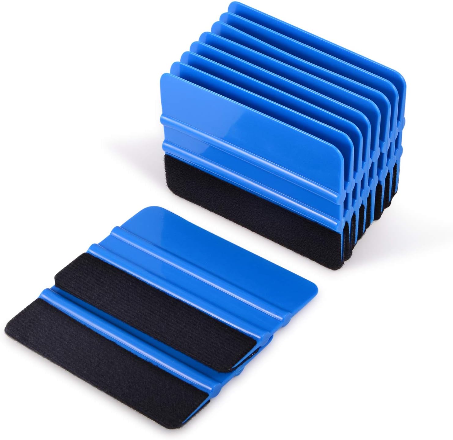 10pcs Vinyl Squeegee 4 Inch Car Vinyl Scraper Decal Applicator Window Tint Wallpaper Smoothing Tool with Black Fabric