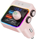 54W Bluetooth 5.3 Car Adapter, FM Transmitter 4-Port Fast Charging | Wireless FM Radio Music Player with Deep Bass, 5