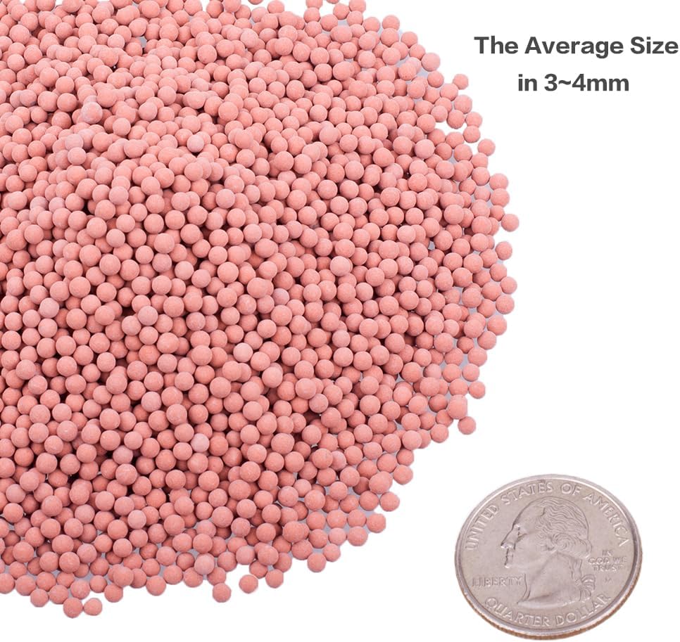 2.0 LB Clay Pebbles, 1/8'' Gardening Ceramsites Growing Media for Succulents Orchids, Aquaponics, Aquaculture