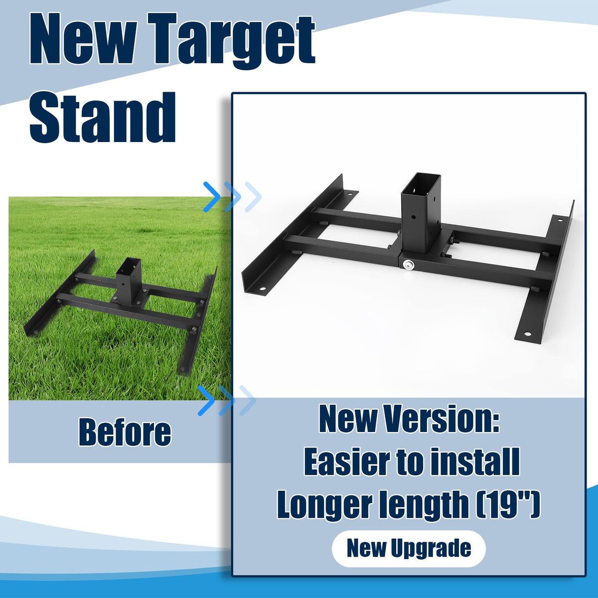 Adjustable Height Target Stand System Kit，H-Shaped Base for Shooting Range