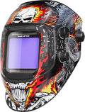 Auto Darkening Welding Helmet, 3.94"X3.66" Large Viewing Screen | 1/1/1/1 True Color Lens, 1/25000s Auto-Darkening, 4
