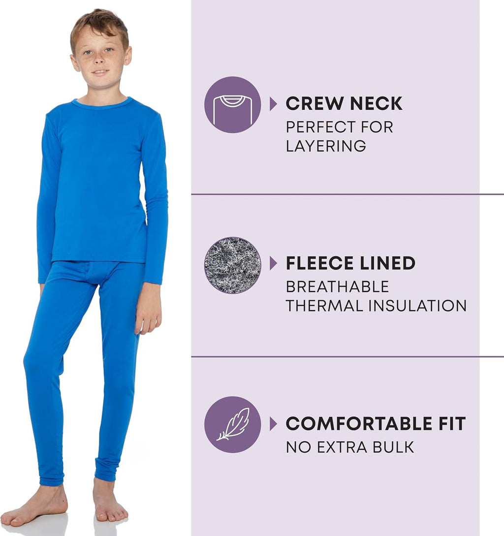 Thermal Underwear for Kids, Boys Thermals, Long Johns Underwear, Base Layer for Cold Weather/Skiing