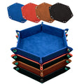 4 Pieces Dice Tray Hexagon Dice Rolling Trays Folding Dices Holder