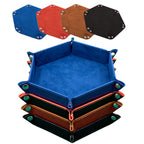 4 Pieces Dice Tray Hexagon Dice Rolling Trays Folding Dices Holder