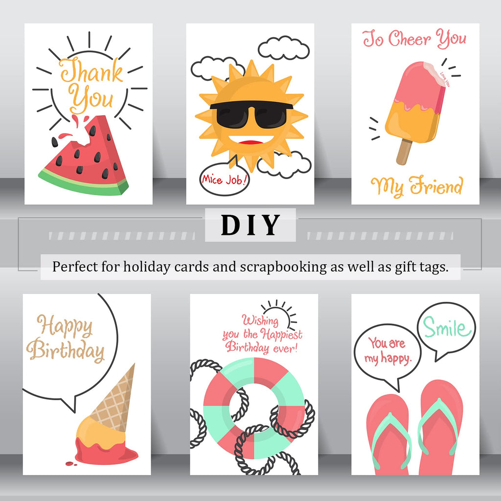 4 Sheet Sentiments Rubber Clear Stamps Set for Card Making and DIY