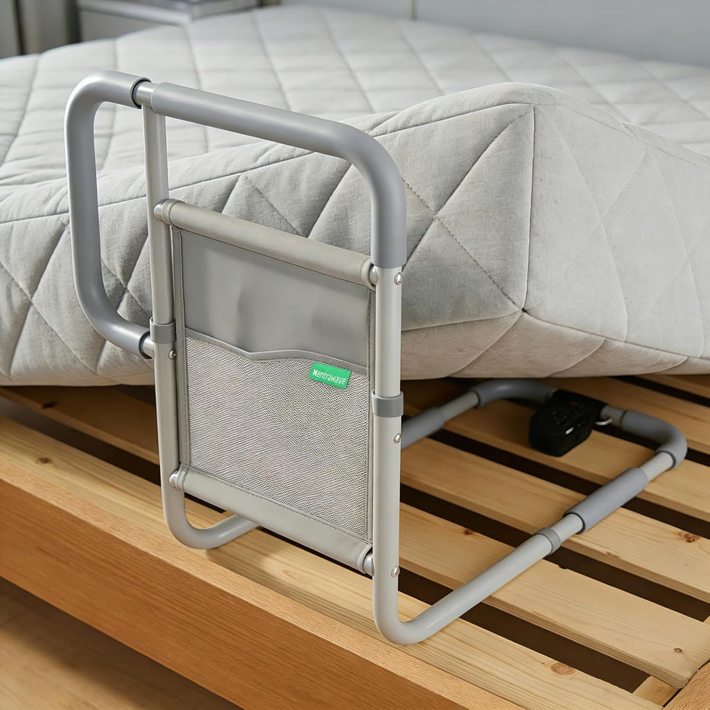 Bed Rails for Elderly Adults, ASTM Approved Bed Assist Rail with Dual Non-Slip Handles for Easily Getting in & Out of