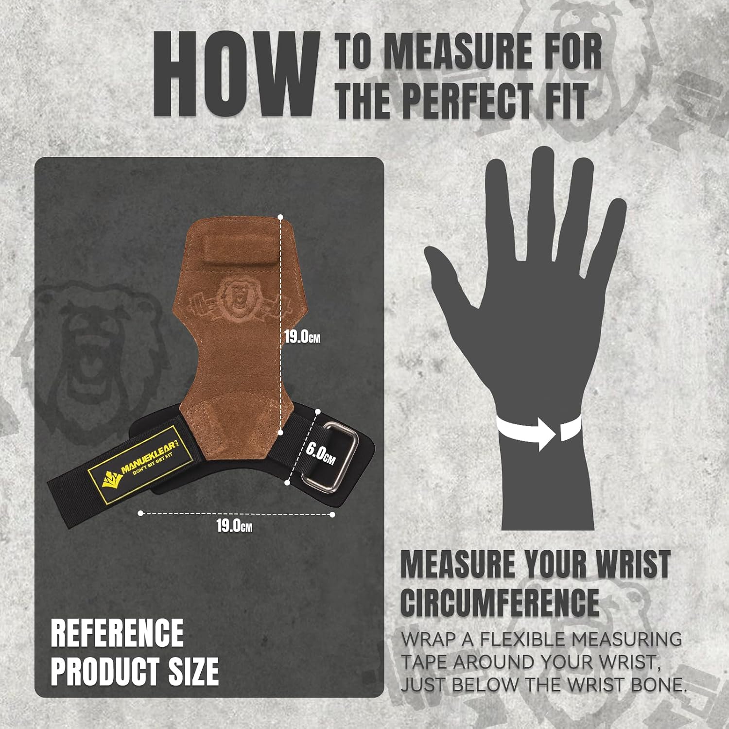 MANUEKLEAR Gym Straps Weight Lifting, Double Leather Lifting Straps for Men Deadlift with Cushion Wrist Loop, Gym