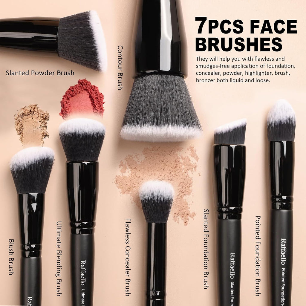 Makeup Brushes 15Pcs Makeup Brush Set Premium Synthetic Bristles